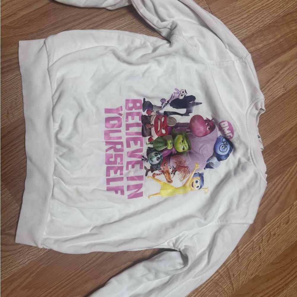 H&M White Sweatshirt with Colorful Graphics